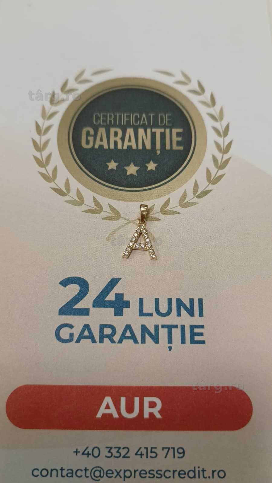 [AG24 Harlau B.45897.1] Pandantiv aur 14k 0.78gr - Garantie 2 ani! 2