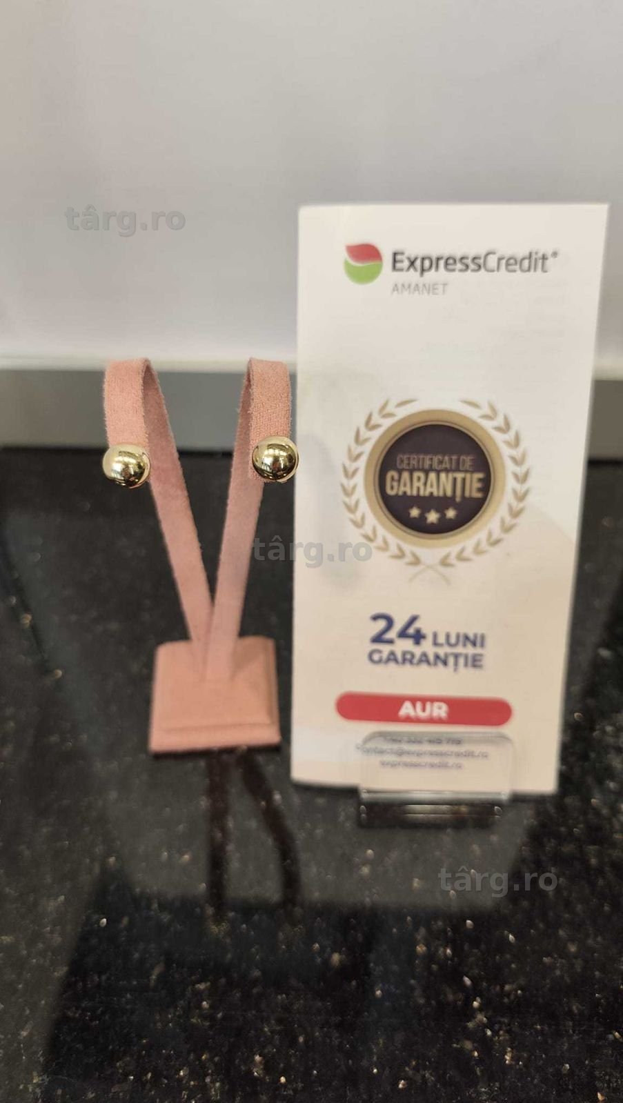 Cercei aur 14k 2.22g  (Iulius Mall)(B-585) Garantie 2 ani!