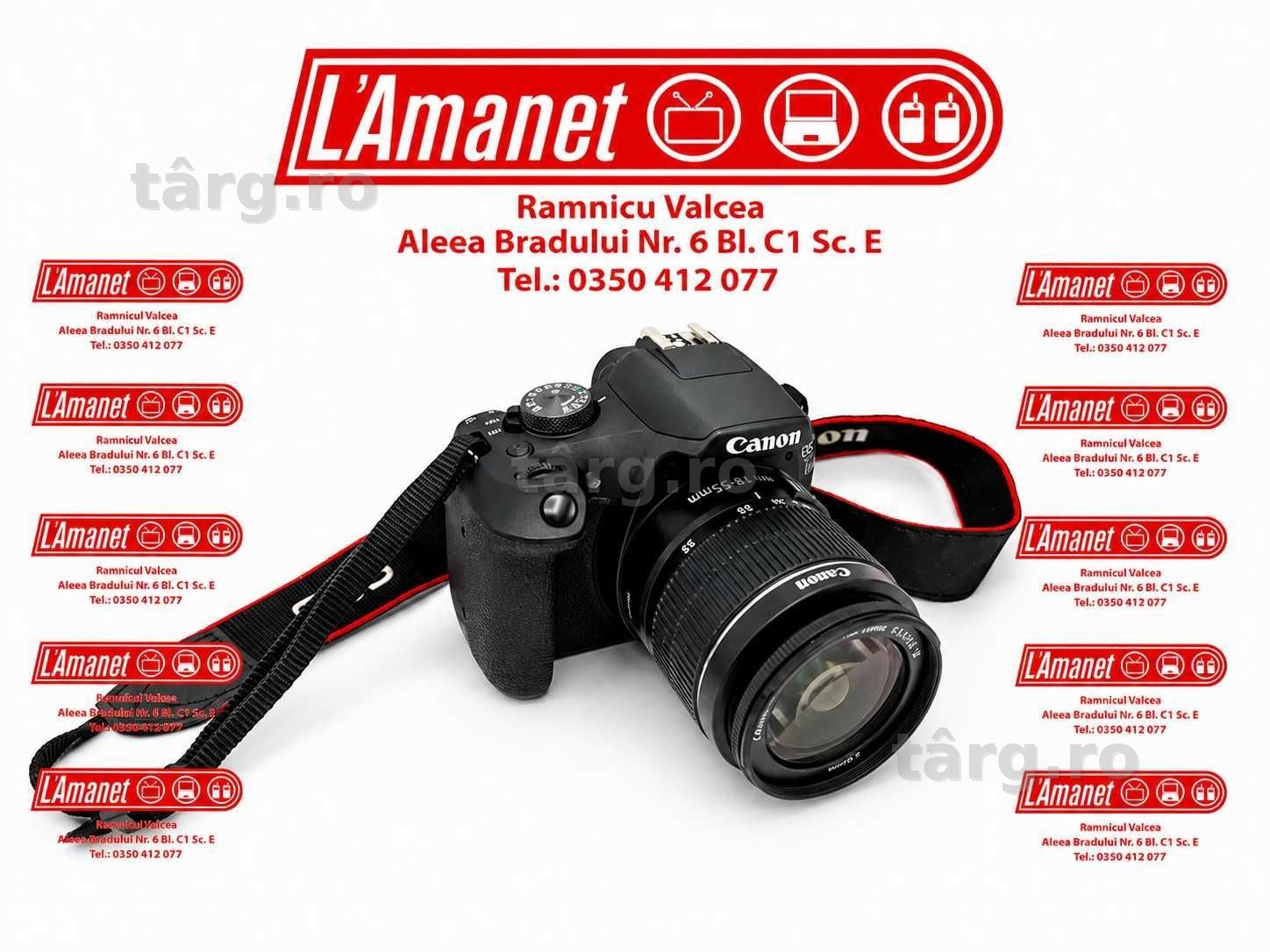 Aparat Foto DSRL Canon EOS 2000D + Obiectiv Canon EFS 18-55mm 5 Acumulatori Stare Buna FullBox