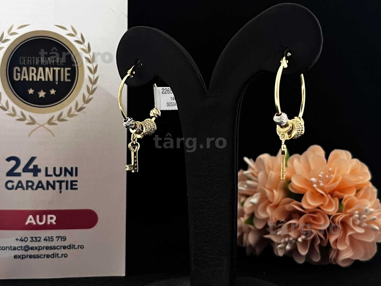 Cercei Aur 14k 4.78g (AG16 Moldova b32524)-Garantie 2 ani!