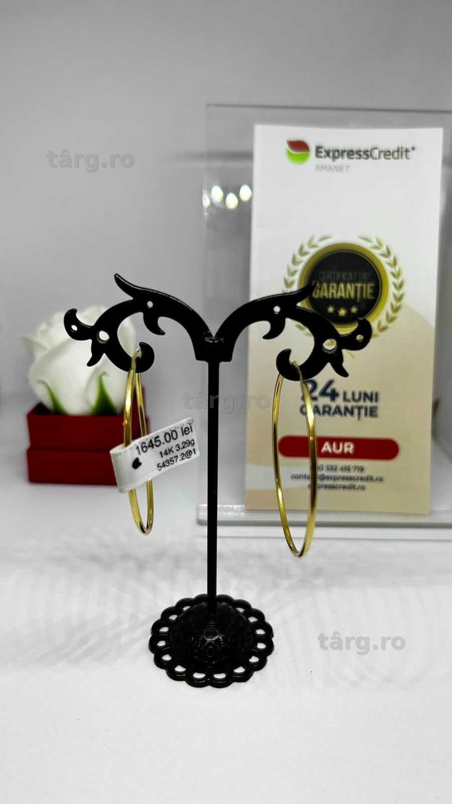 Cercei Aur 14K 3.29g (AG1 Alexandru B54357.2) - Garantie 2 ani! 3