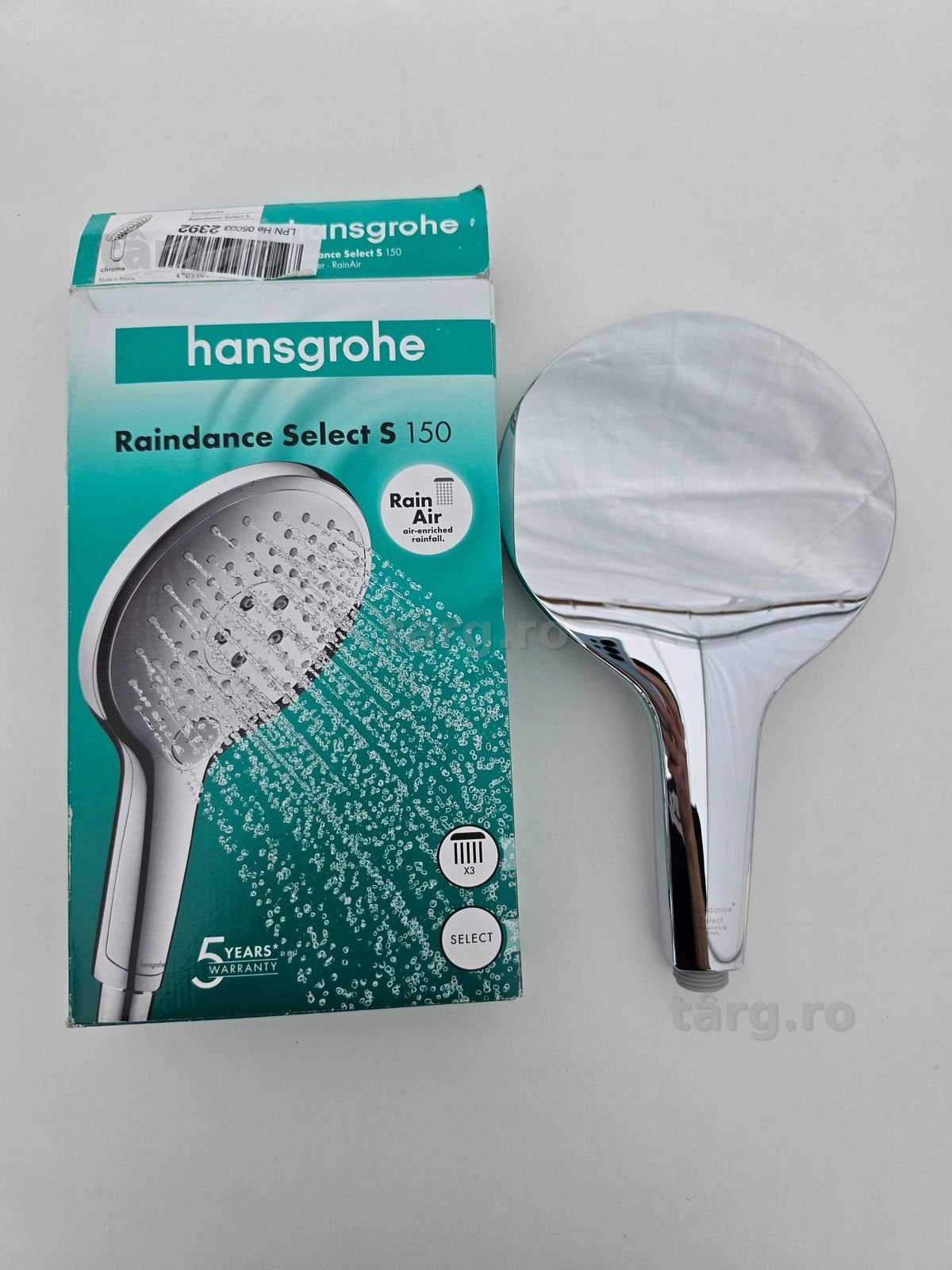 Para de dus Hansgrohe Raindance Select S 150  3 JET crom 28587000 2