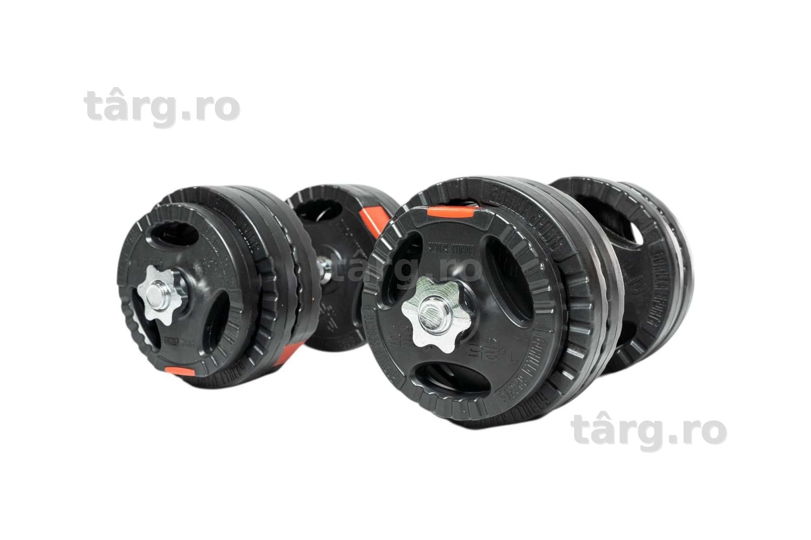 Set gantere reglabile din ciment cu grip de 30 KG