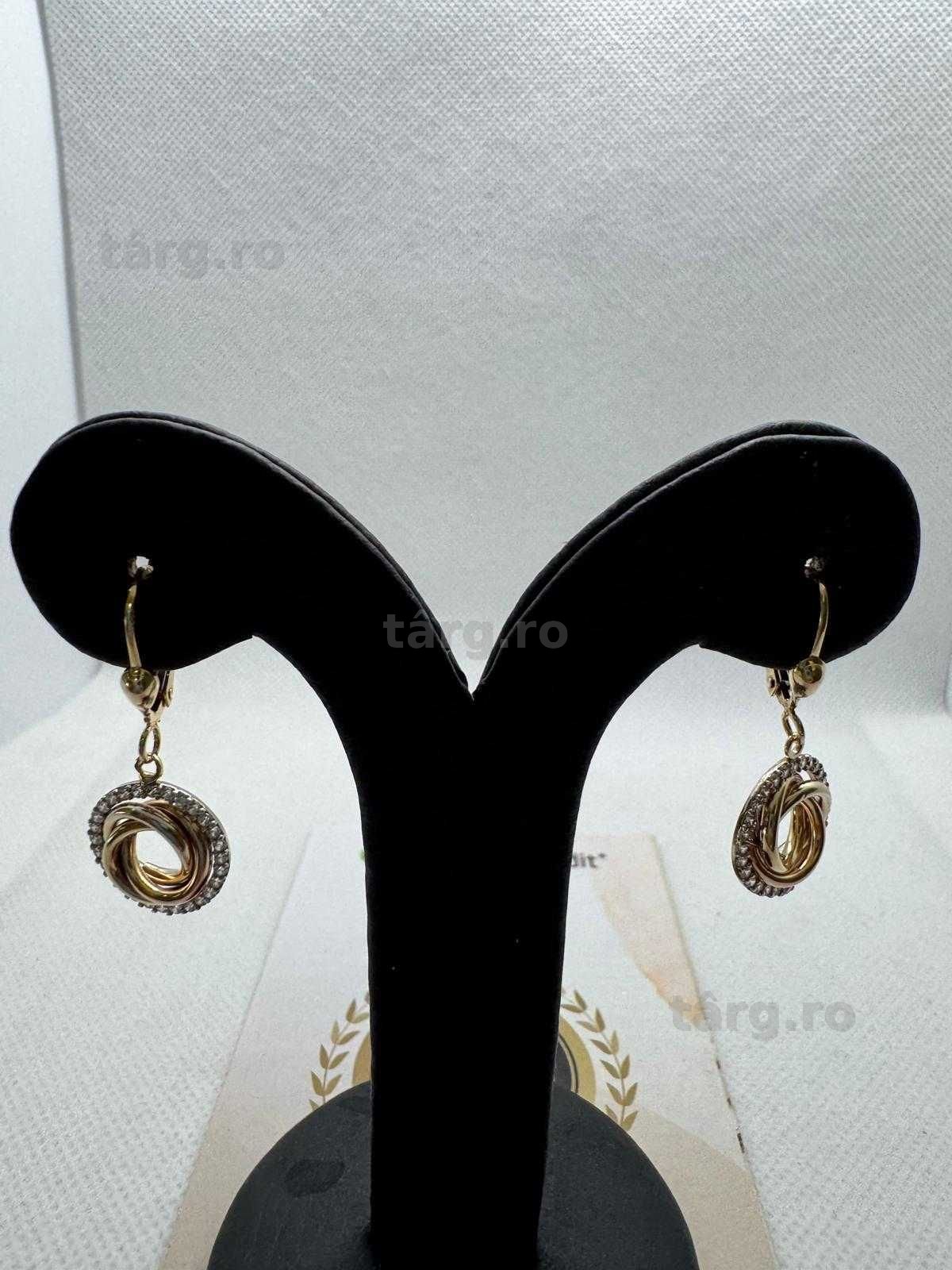 Cercei din aur 14k (70031.1/ 10 Pacurari 1) garantie 2 ani! 2