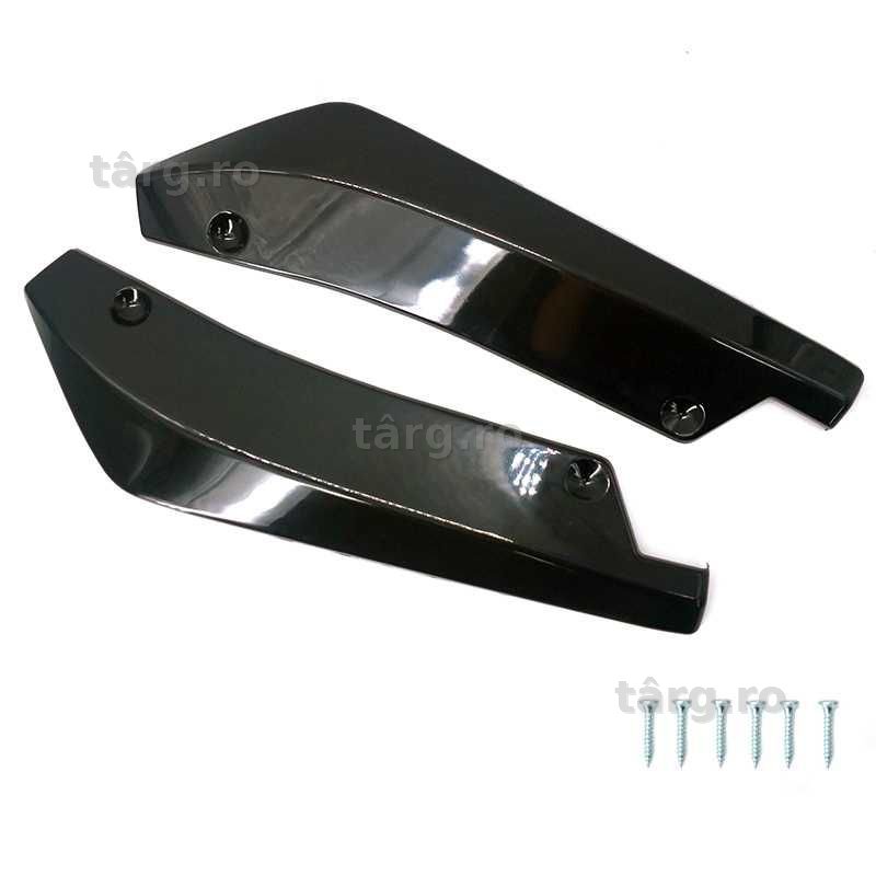 Extensii Splitere Flapsuri Prelungiri Extensie Bara Spate,Negru Lucios