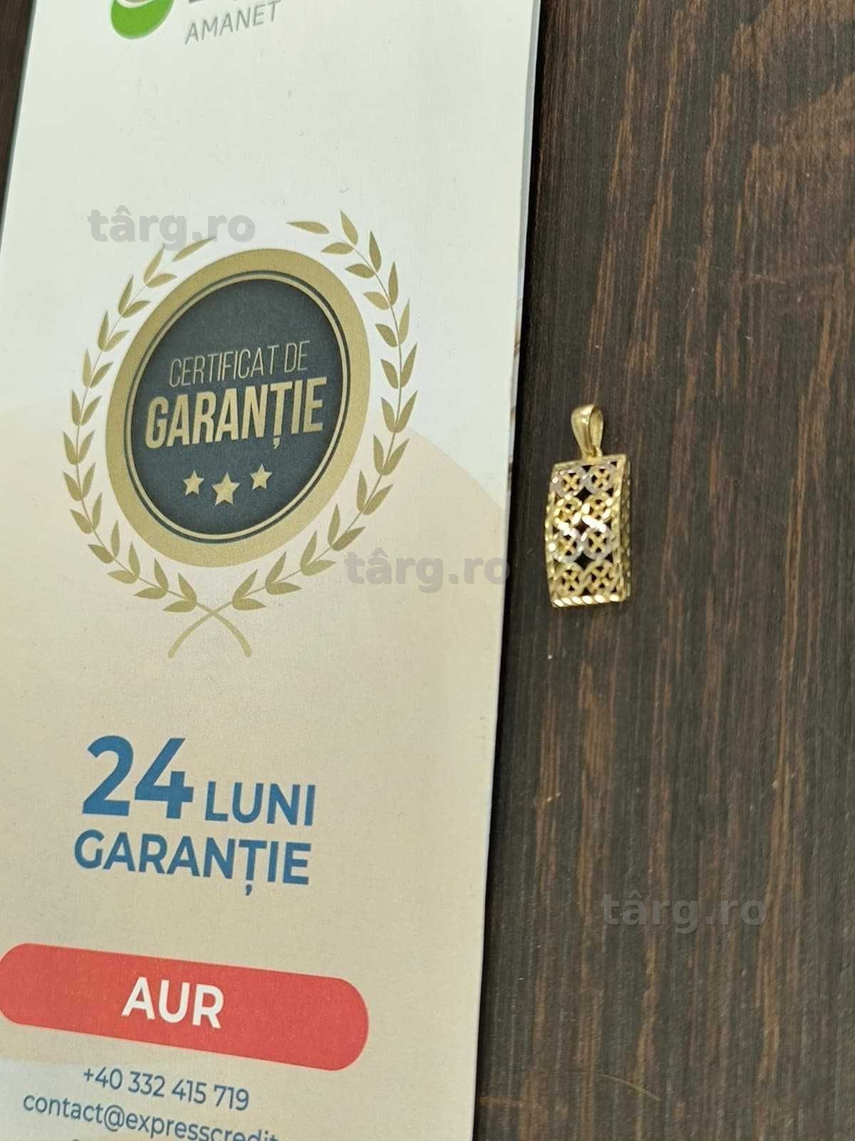 [AG24 Harlau B.44955.2] Pandantiv aur 14K 1.74gr - Garantie 2 ani!