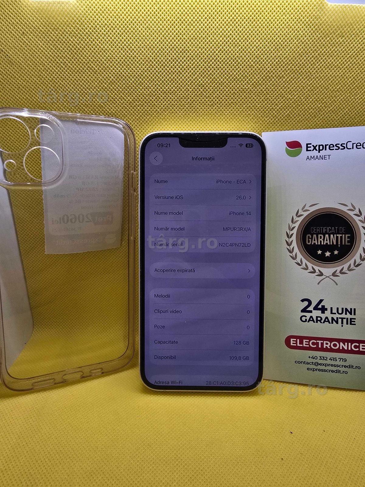 Iphone 14 128Gb (Ag29 Siraj b.34161) Garantie 2 ani