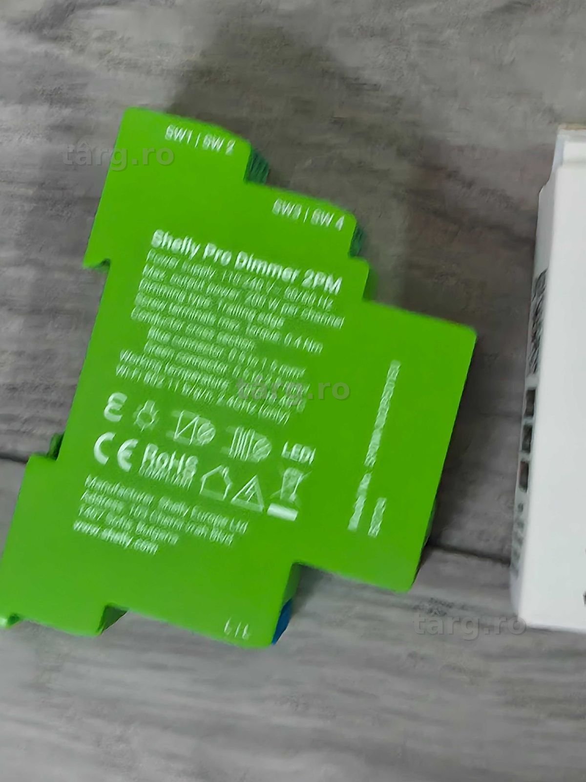 Releu inteligent Shelly PRO Dimmer 2PM, 2 canale, monitorizare consum, functie de dimming 2