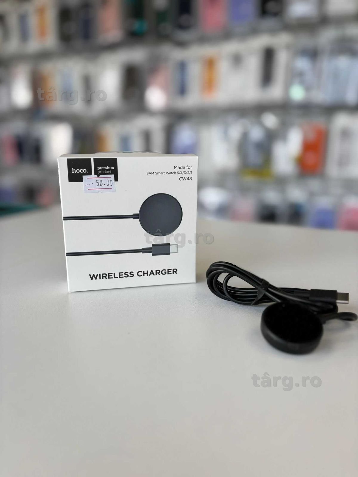 Incarcator Wireless Samsung Galaxy Smart Watch,2.5W,5V, Qi Charging, Negru 2
