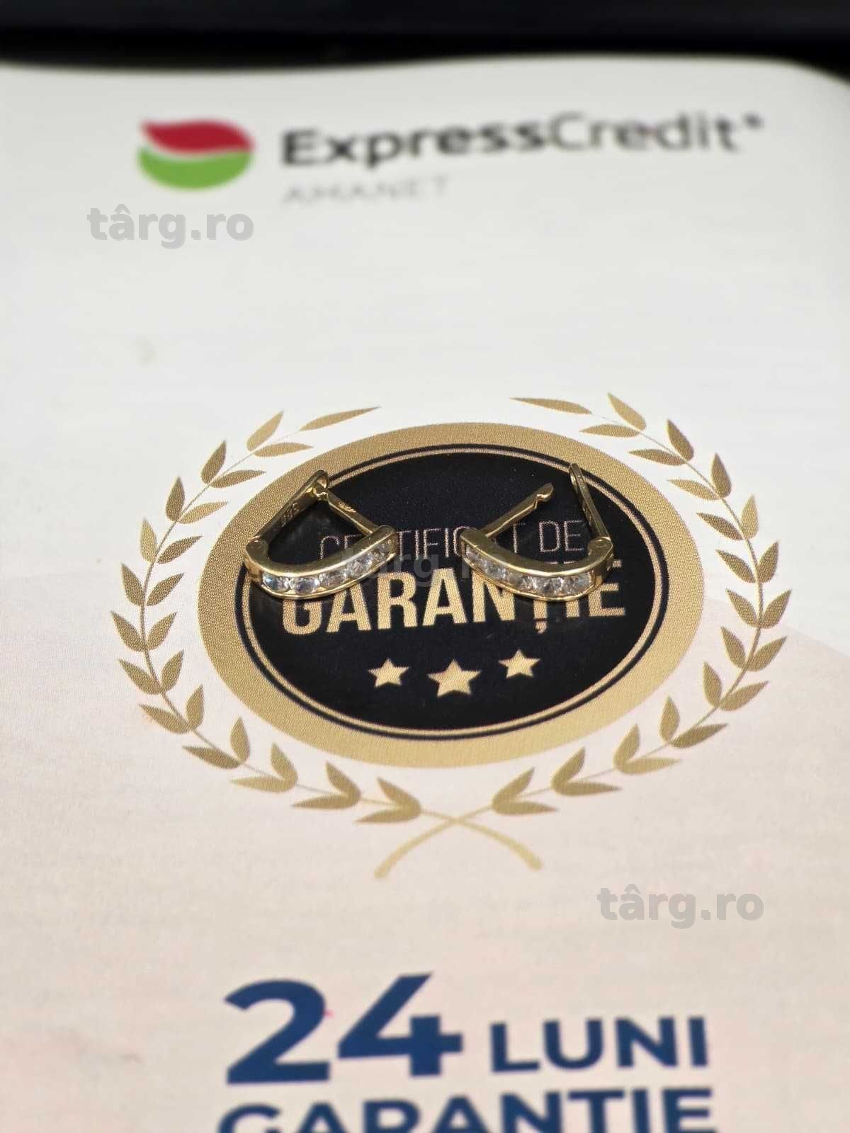 Cercei aur 14K 0.93g [Ag45 Bacau1 B.35012.1.35] 2