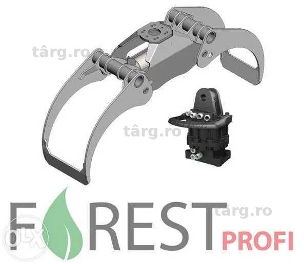 Graifer 167 cm + rotator 5 tone cu flansa
