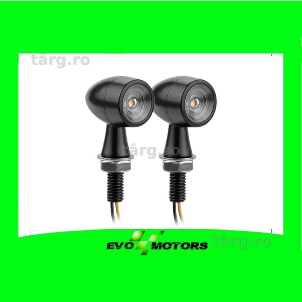 Set 2 semnalizari LED mini glont negre A880