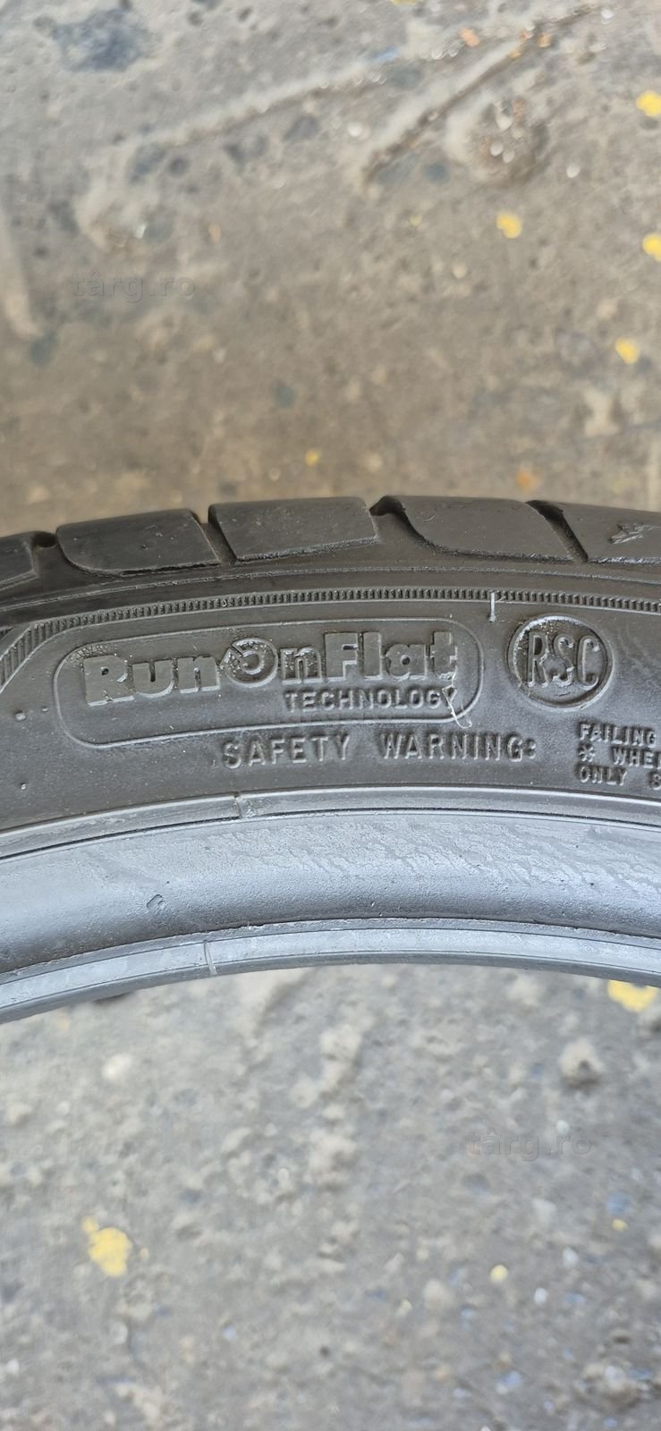 4 anvelope vara runflat 10%uzura, Goodyear,fata 225/40/19,spate 255/35/19.Pretul este pe bucata. 8