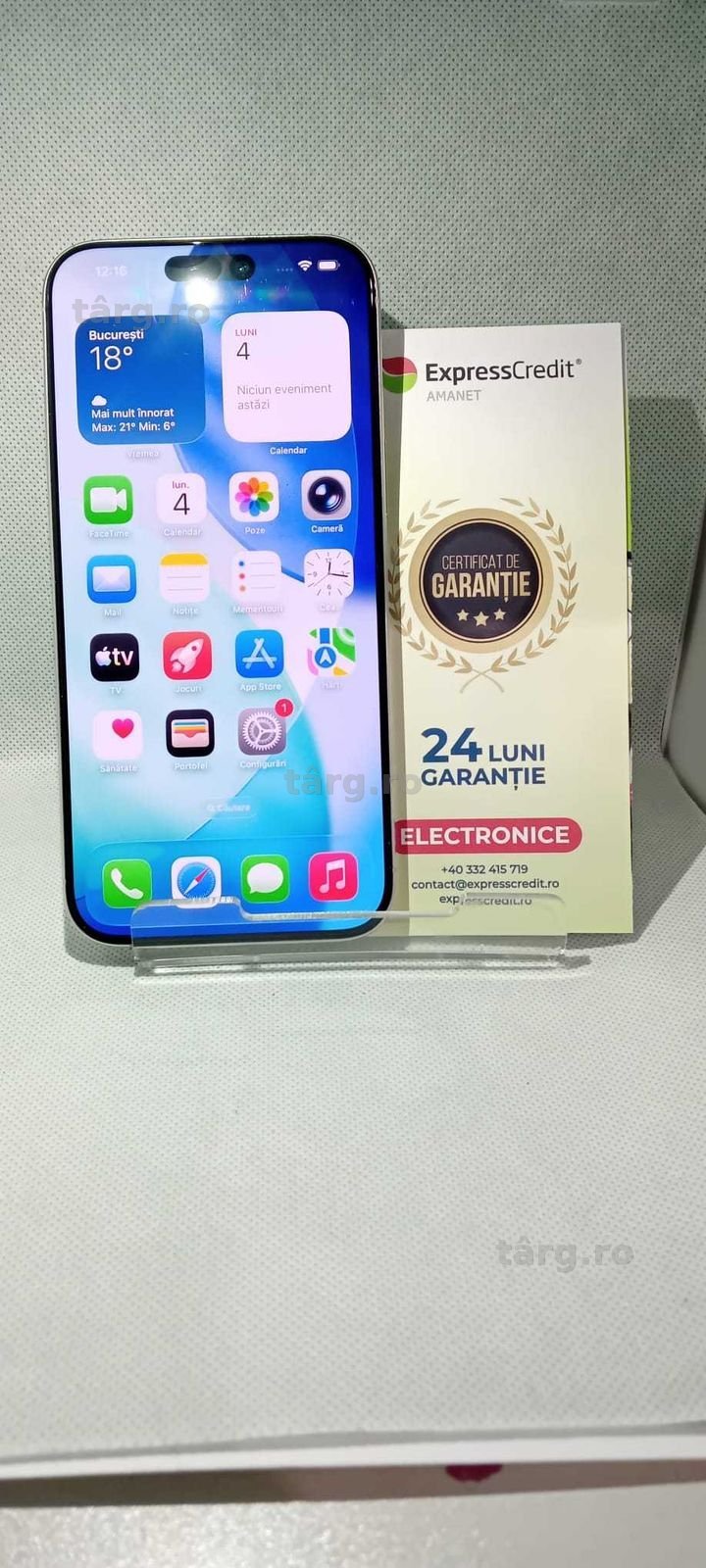 iPhone 16 Pro Max 256Gb (Ag18 Tutora b.28399) Garantie 2 ani!