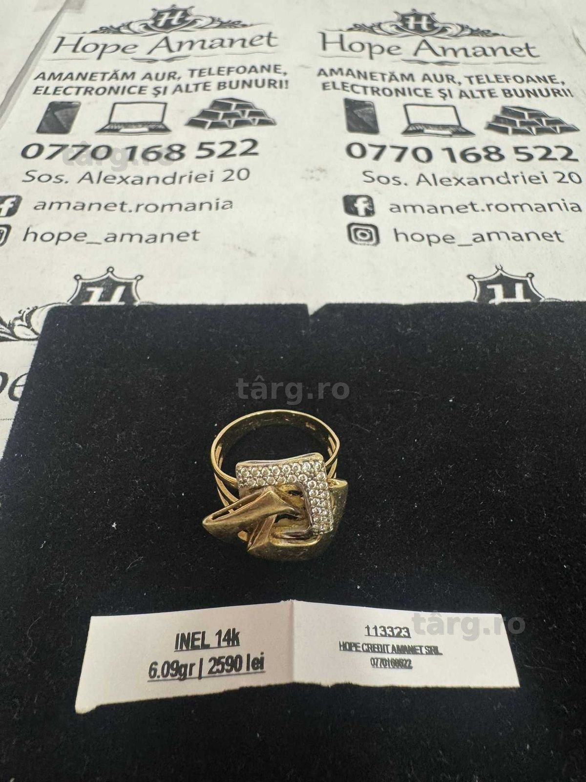 Hope Amanet P1/Inel din aur 14k/Cod 113323