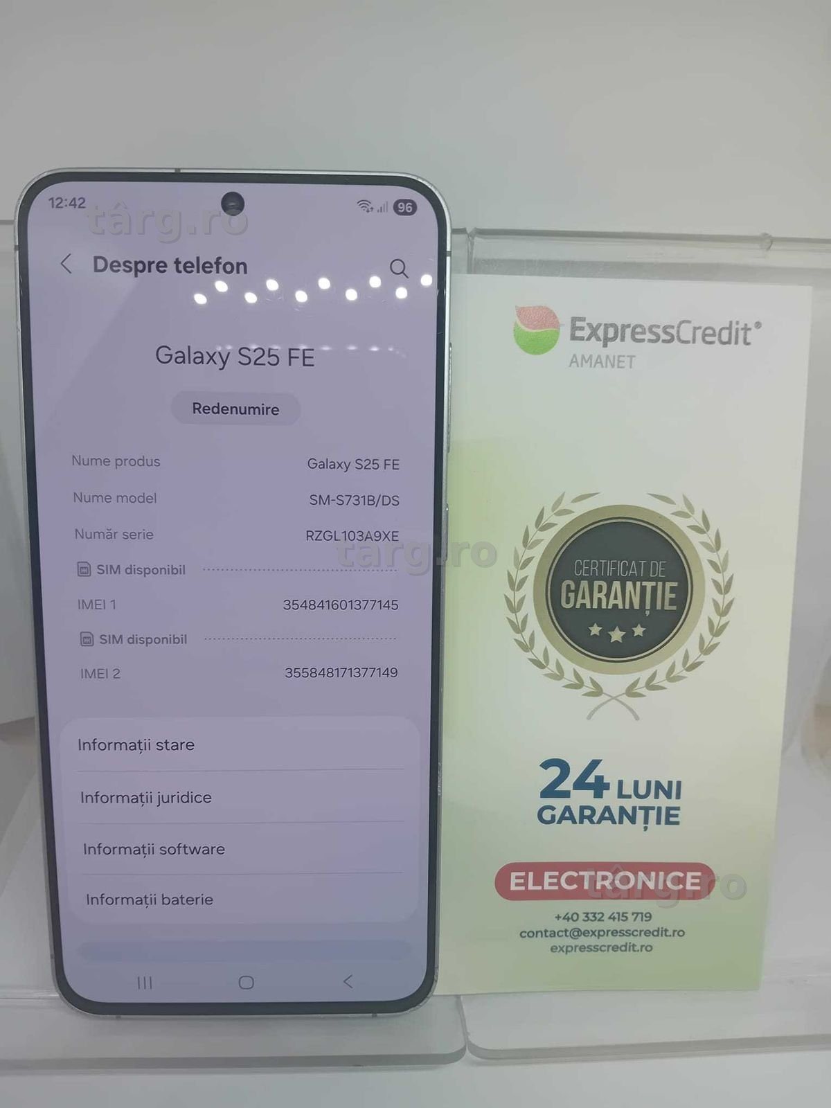 Samsung Galaxy S25 FE 5G (35427/30 Pacurari 2) Garantie 2 Ani!