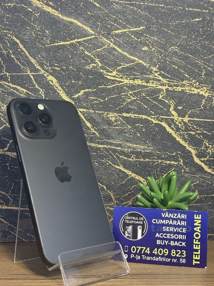 Iphone 15 Pro Max/256GB/2 Ani Garantie Centrul de Telefoane/rate