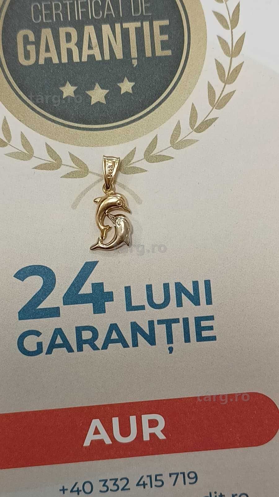 (Ag24 Harlau B.45140.1) Pandantiv aur 14K 0.74gr - Garantie 2 ani! 4