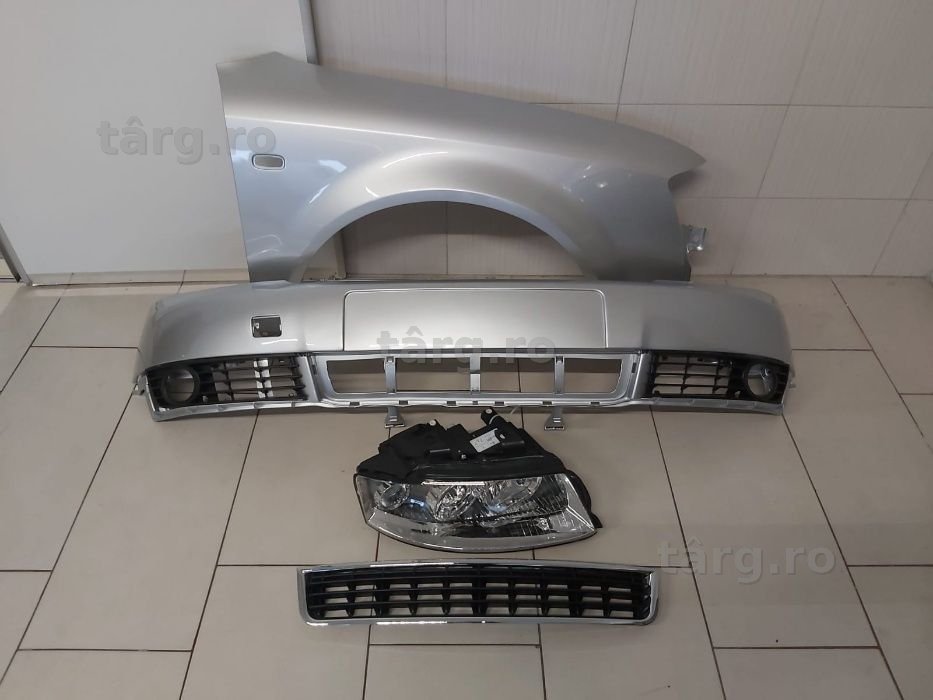 Pachet Bara+Grila+Far+Aripa Fata Dreapta Audi A4 B6 An 00-04 LY7W-Gri