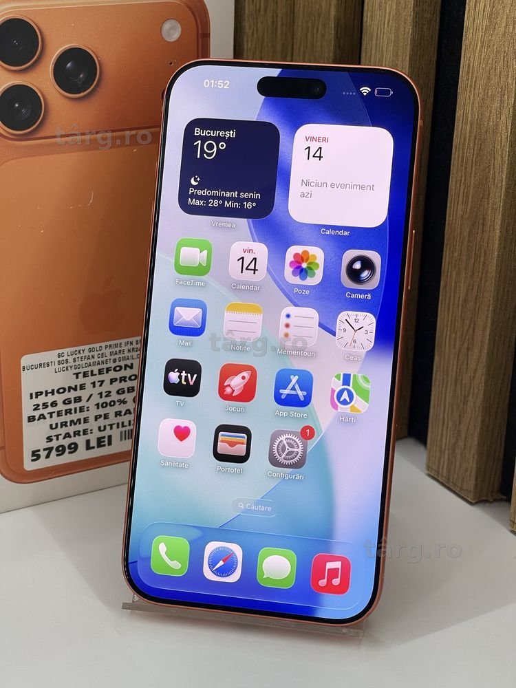 Iphone 17 Pro Max 256Gb 100% baterie (Urme pe rama) Garantie #60625