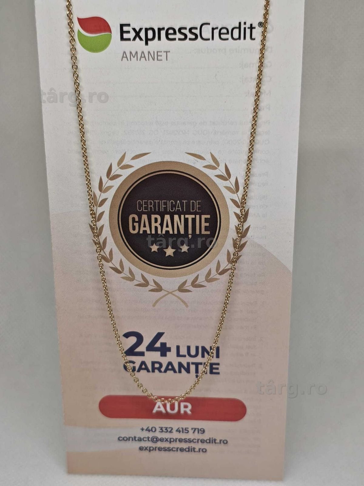 Lant din aur de 14K 3.53gr (Ag43 Falticeni B4089.2) - Factura / Garantie !