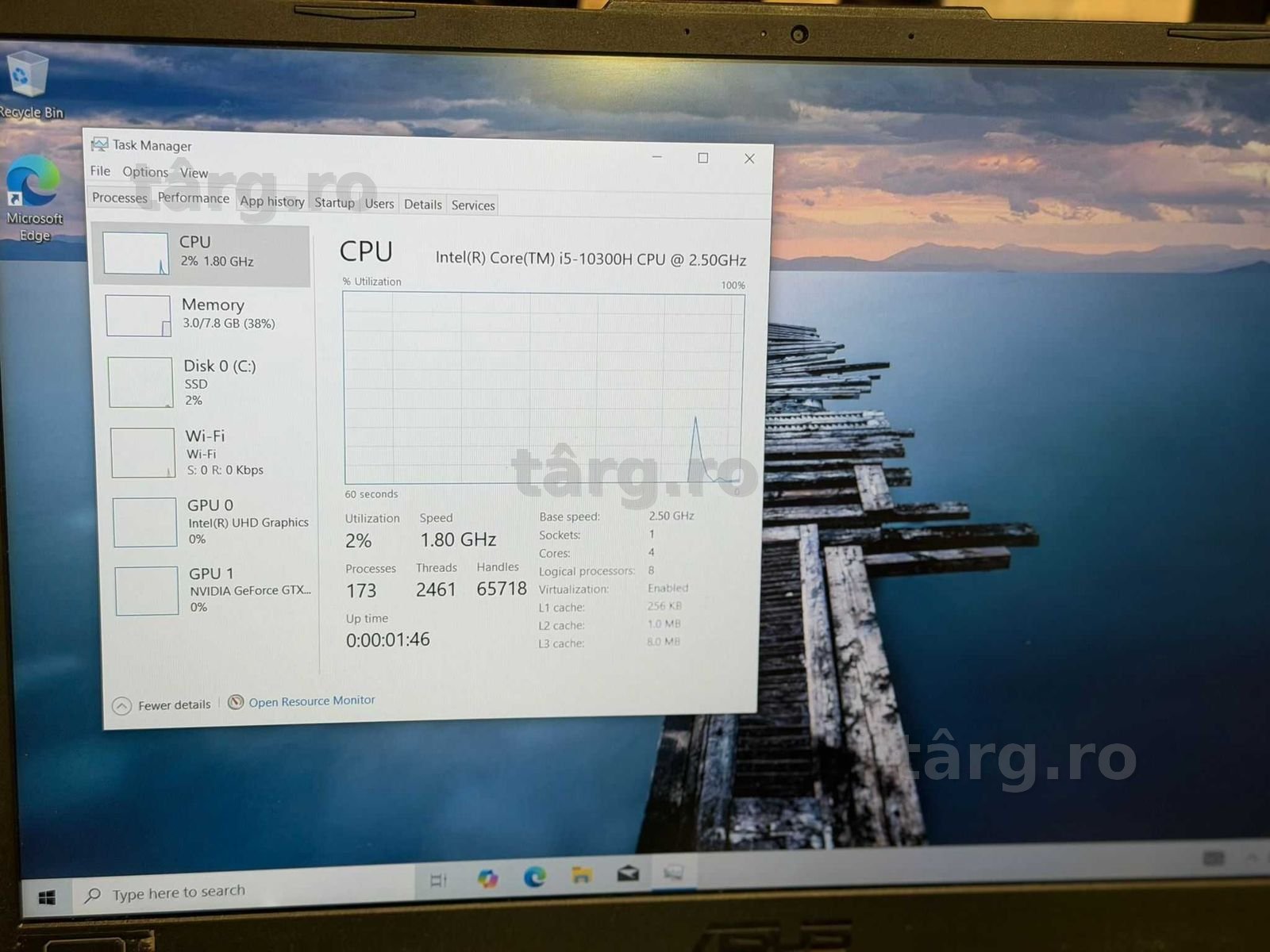 Hope Amanet P10/Laptop ASUS TUF GAMING I5-10300H 8GB RAM SSD 500 GTX 1650 2