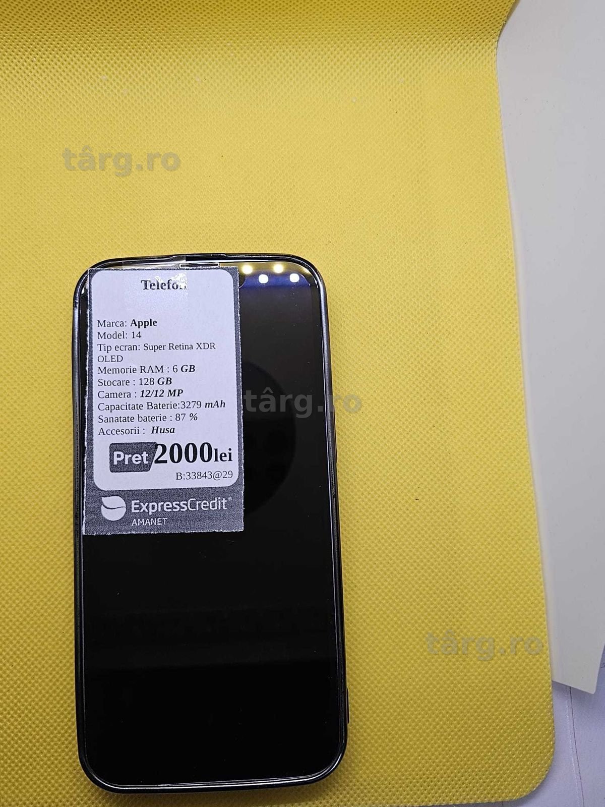 Iphone 14 128Gb 87% bateria (AG50 Galata b.33843) Garantie 2 ani!