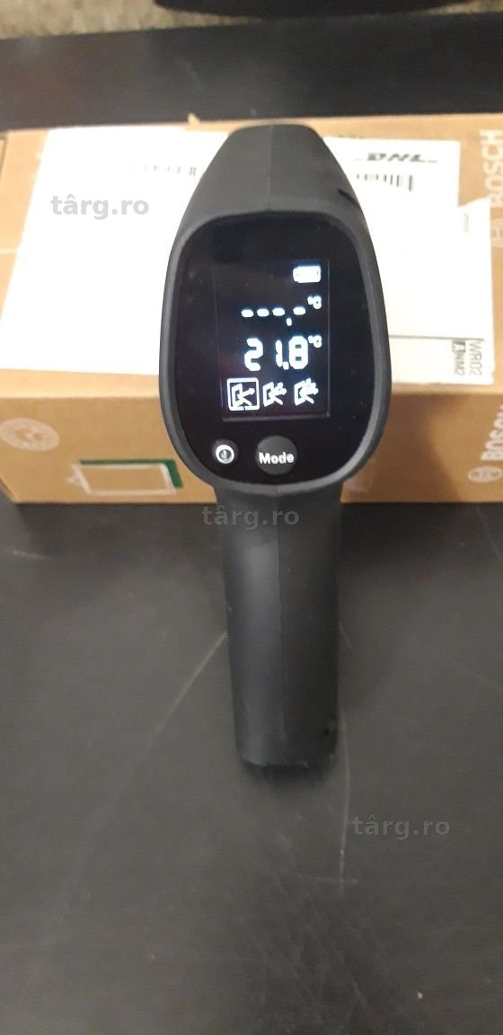 Termodetector Bosch UniversalTemp 06036831Z0, tehnologia sa cu laser cu infrarosu are un domeniu vast de masurare de la -30 °C pâna la +500 °C, afisaj