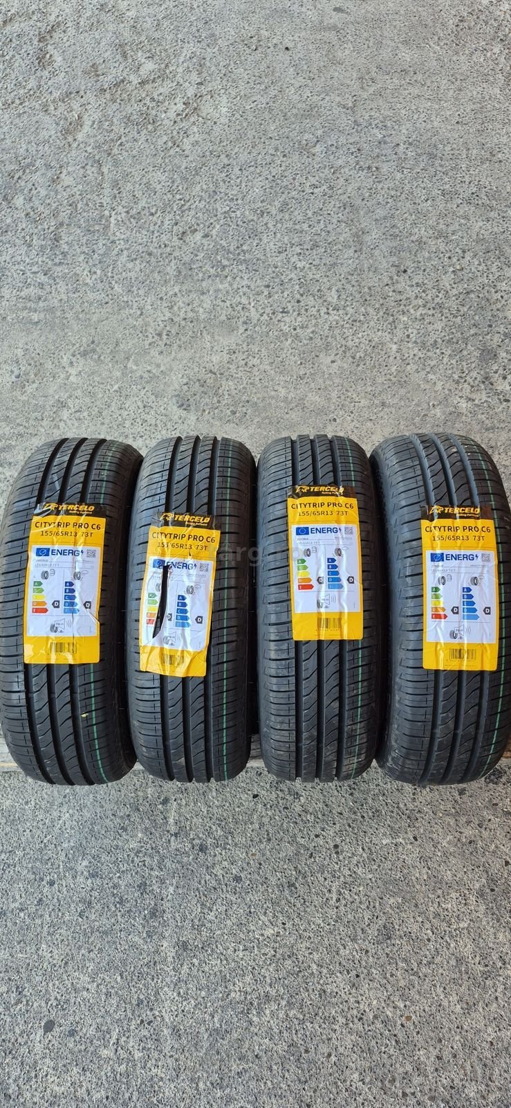 4 anvelope vara noi Tercelo 155/65/13,dot 2025.Pretul este pe bucata.