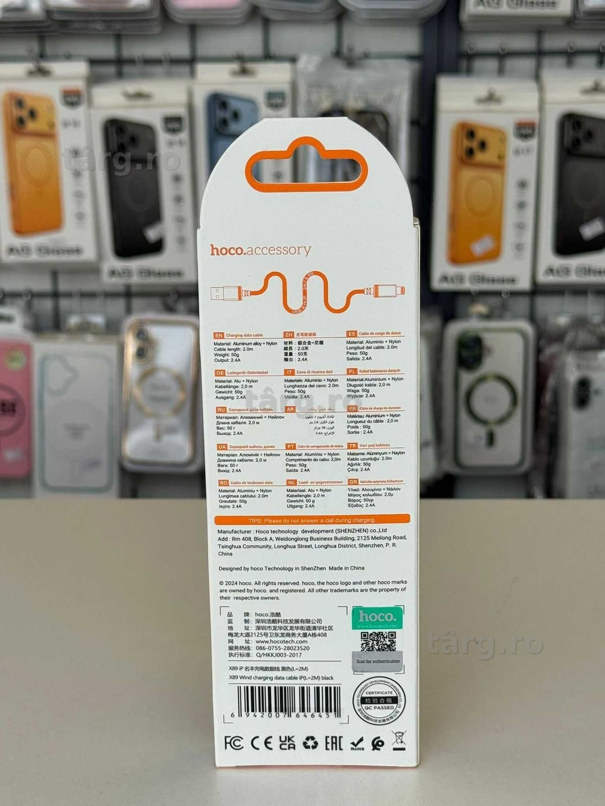 Cablu incarcare si transfer date, USB A-Lightning, 2m 2