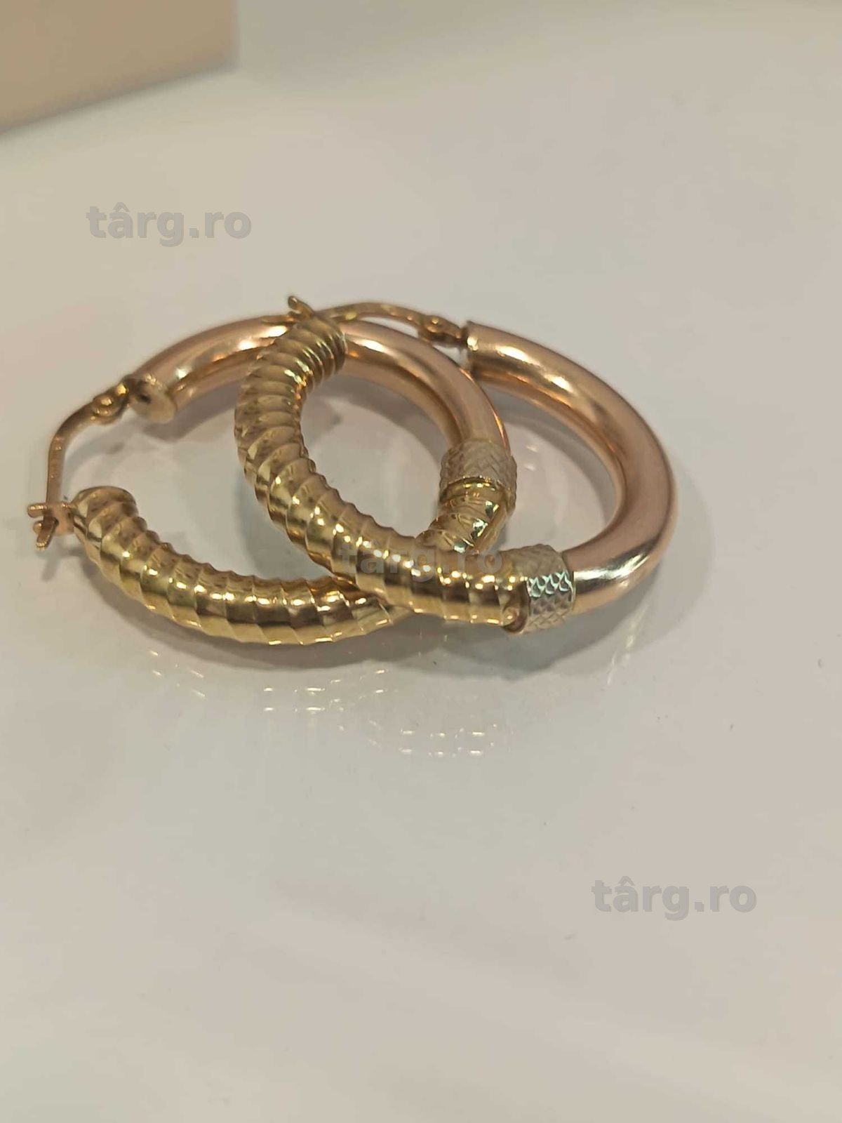(AG41) Cercei aur, 14K B6116.3 - Certificat de garantie! 3