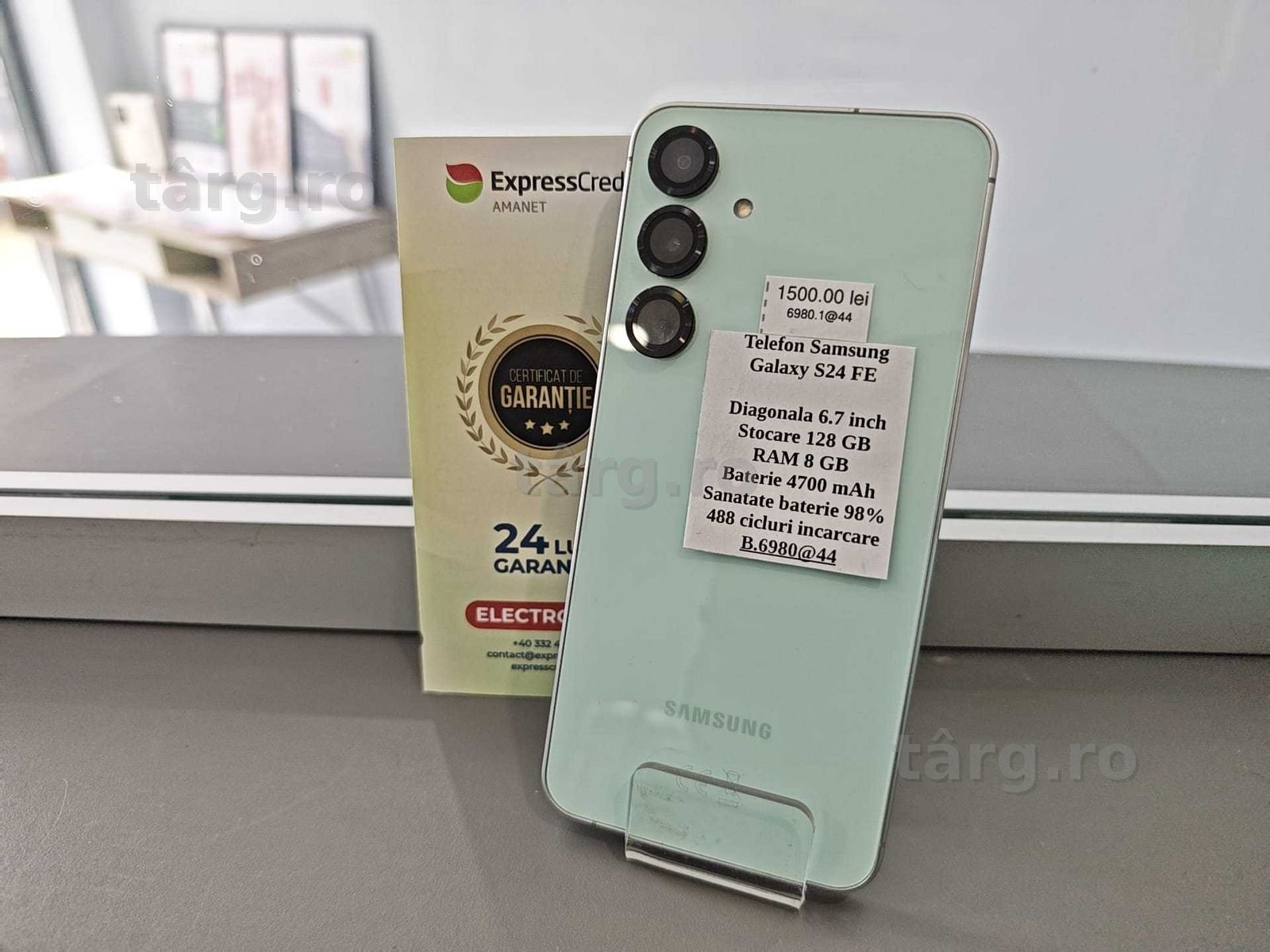 Telefon Samsung S24 FE (AG44 B:6980)-garantie 2 ani!