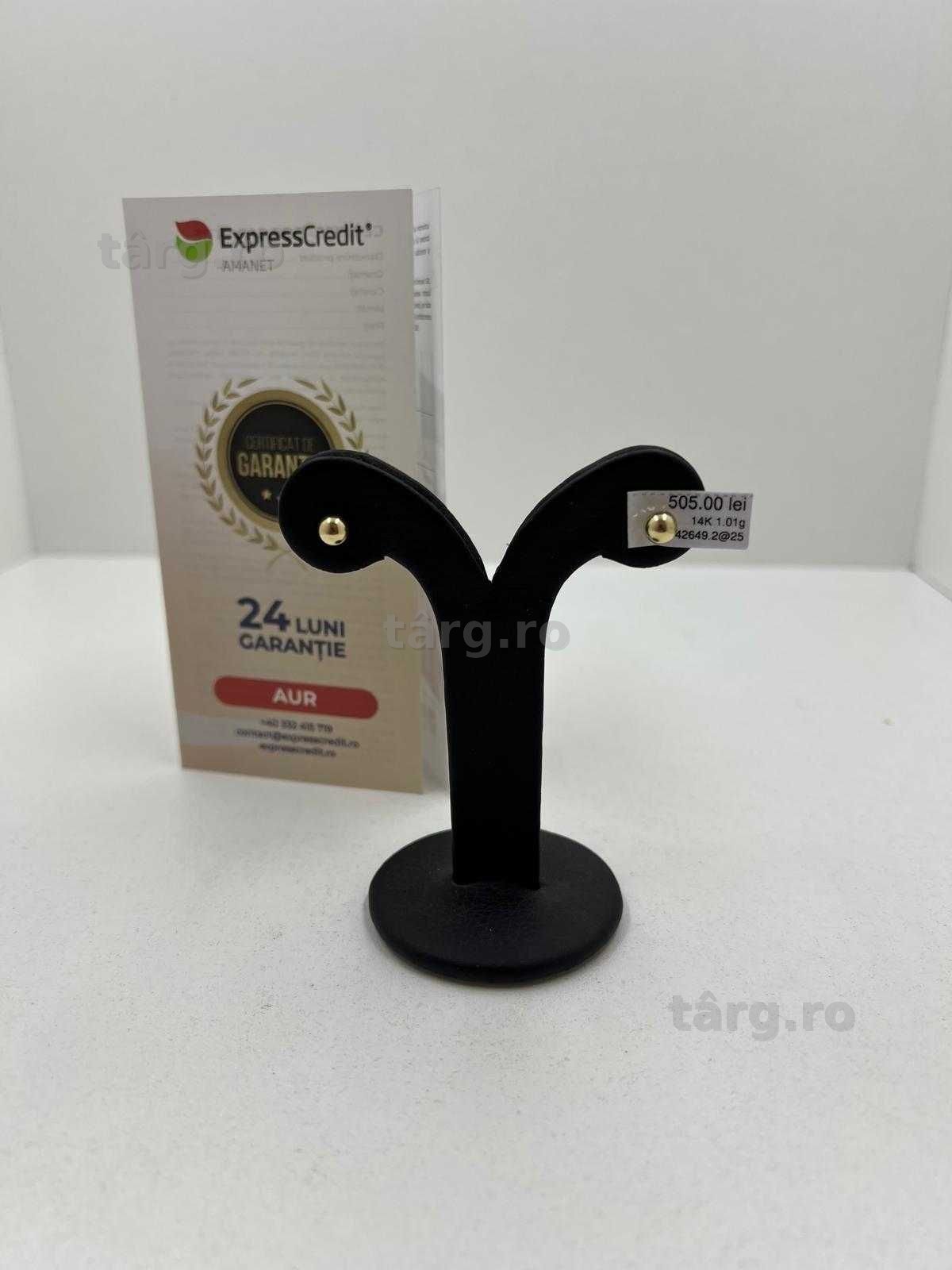 Cercei Aur 14K 1.01 g (Ag25 Belvedere B.42649.2) Garantie 2 ani!