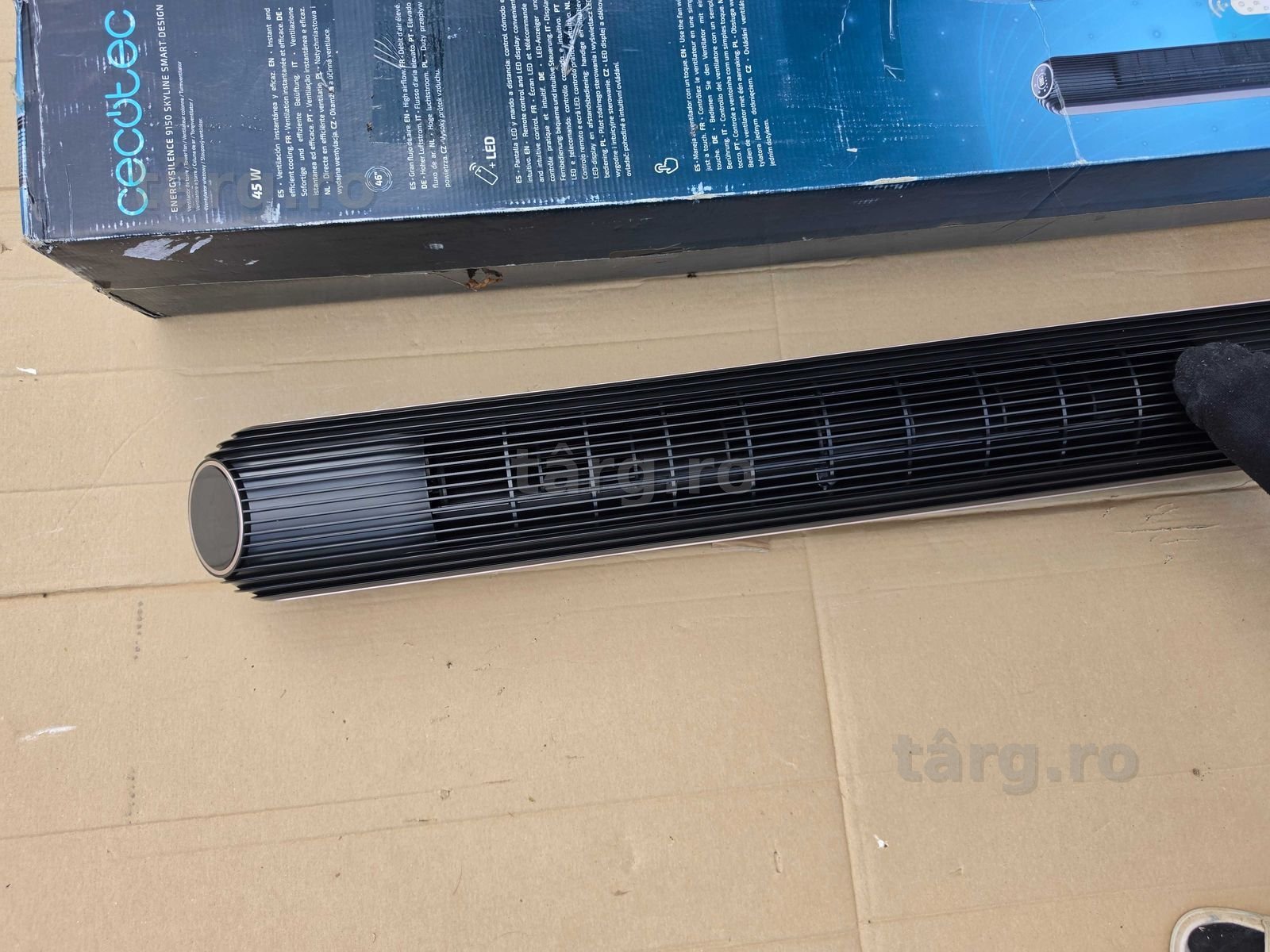 Ventilator turn Cecotec EnergySilence 9150 Skyline Smart Design, 116 cm, 45W, oscilare 70 grade 3