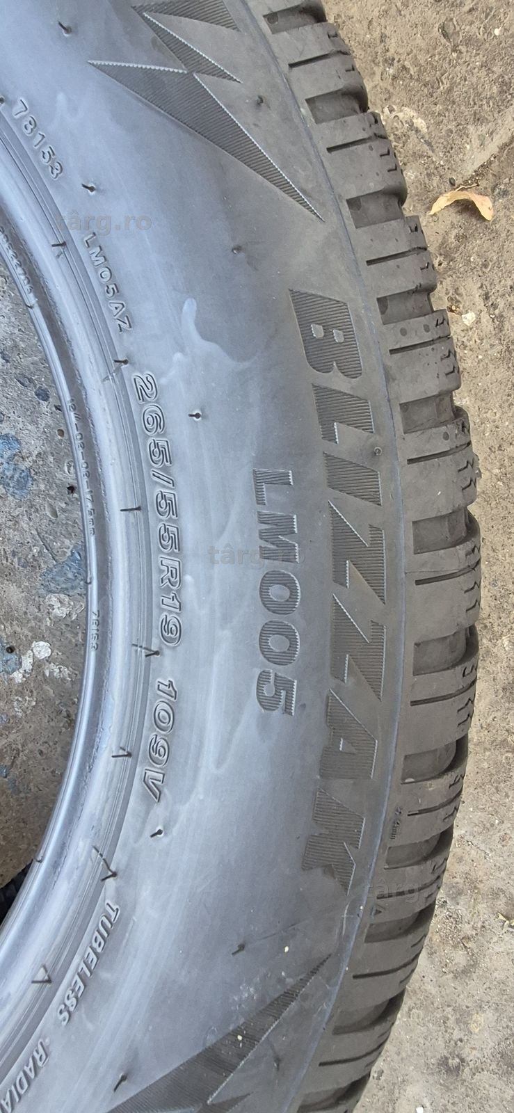 4 anvelope iarna Bridgestone 265/55/19,dot 2023.Pretul este pe bucata 5