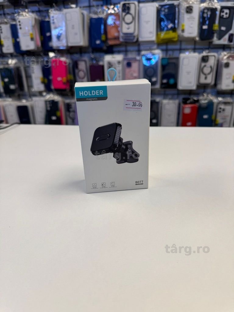 Suport telefon pentru masina magnetic, Sistem prindere grila, Negru