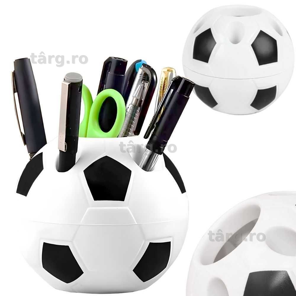 Organizator birou in forma de minge de fotbal Suport pixuri creioane