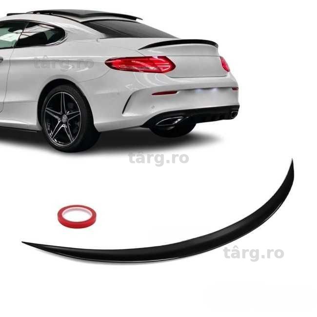 Eleron Portbagaj C63 Style Lip Mercedes-Benz C Coupe C205, Negru Lucio