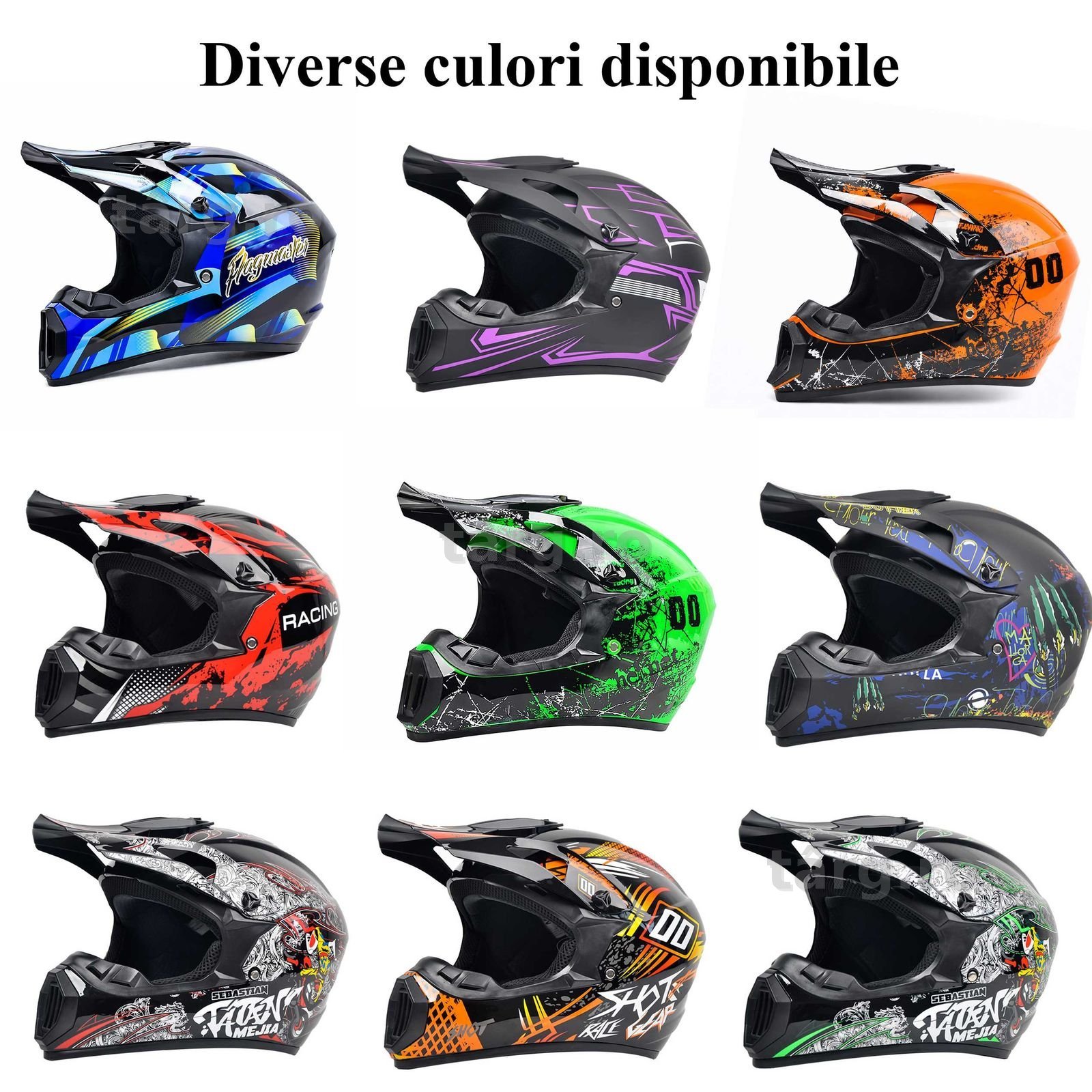 Casca Moto Enduro Cross ATV - S / M / L / XL - Albastru 8
