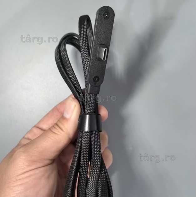 Cablu de incarcare si date, Tip C - Tip C, 240W, Lungime 1,5M, Mufa 90 grade 3