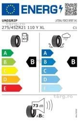 275/45 R21 110Y XL UNIGRIP (Gripmax) Anvelope noi vara protectie janta 3