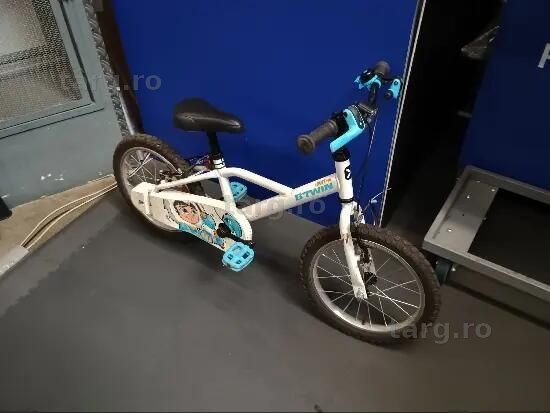 Bicicletă Inuit 100 16" alb copii 105 - 120 - (SecondHand) Decathlon