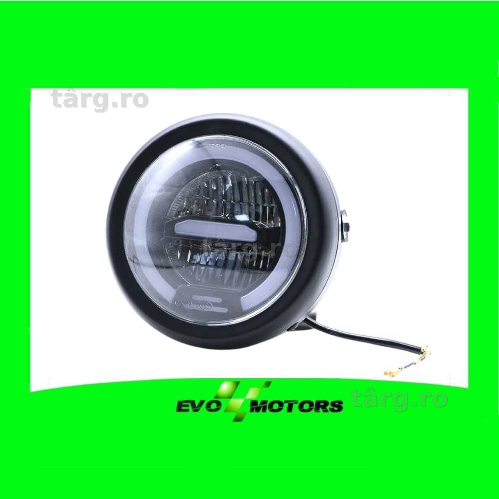Far Moto Rotund 15cm DRL Led Cafe Race Bobber Naked Metal Custom A728