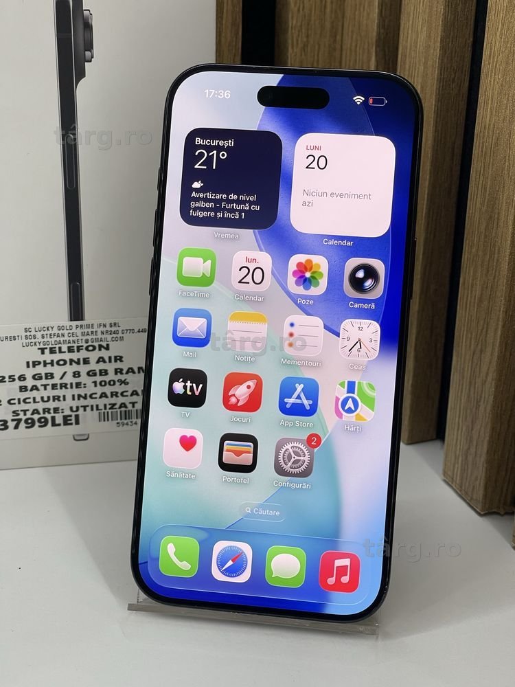 Iphone Air 256Gb 100% baterie (2 Incarcari) Garantie / Factura #59434