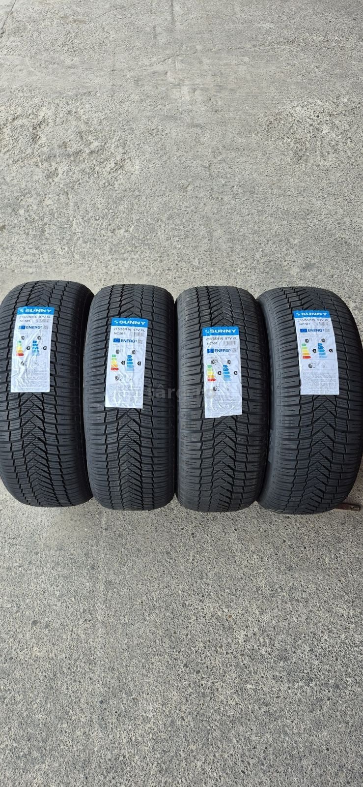 4 anvelope M+S noi Sunny 215/55/16,dot 2025.Pretul este pe bucata.