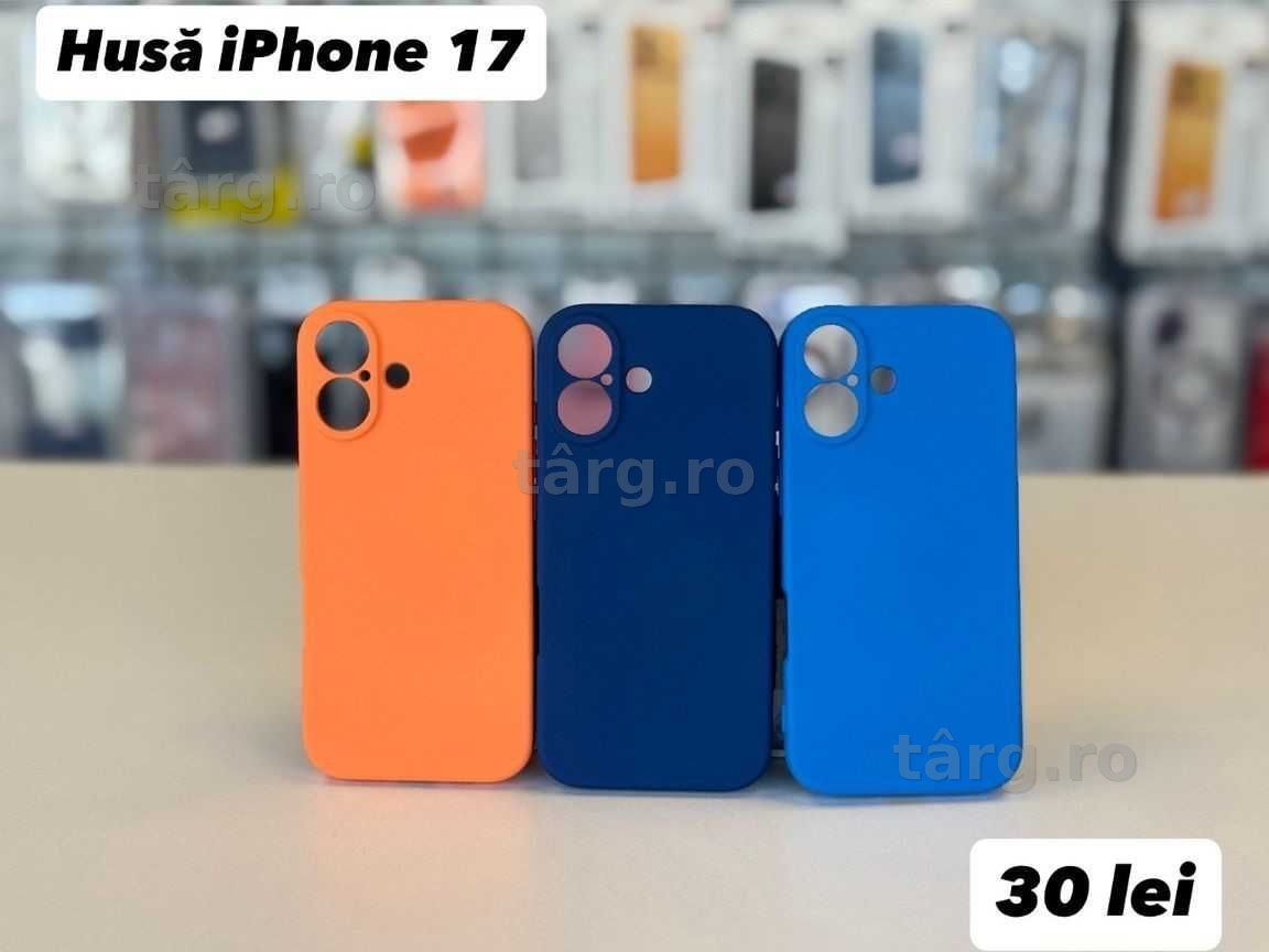 Husa silicon, folie, cablu, incarcator iPhone 17