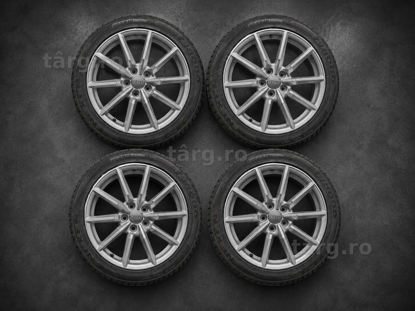 4 Jante Originale Audi TT 8S A6 4F R18 + Anvelope Vara Nexen N8000 245/40 R18 – Set Complet