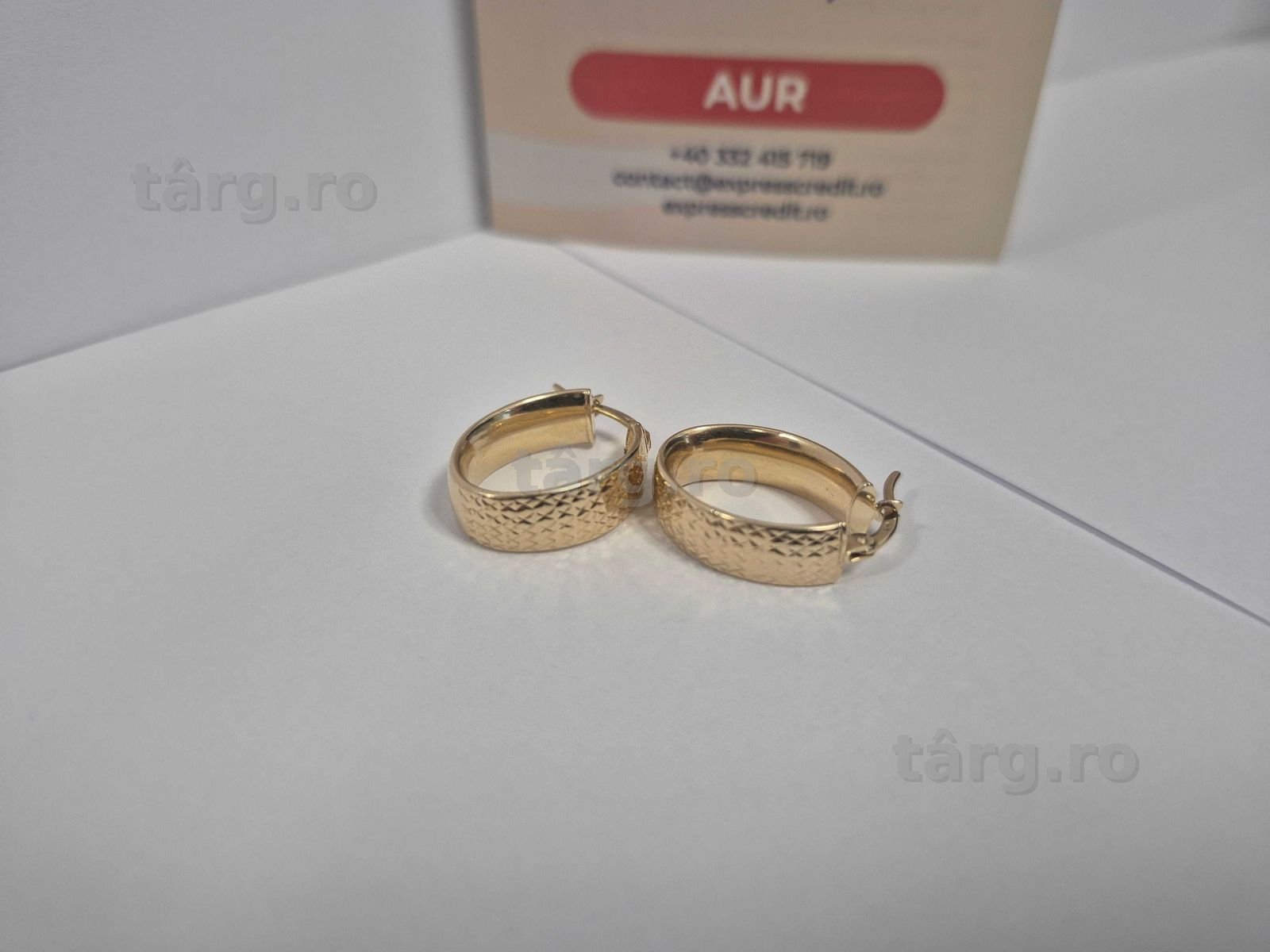 Cercei AUR 14K 2.41g (35008.1/30 Pacurari 2) Garantie 2 ani! 2