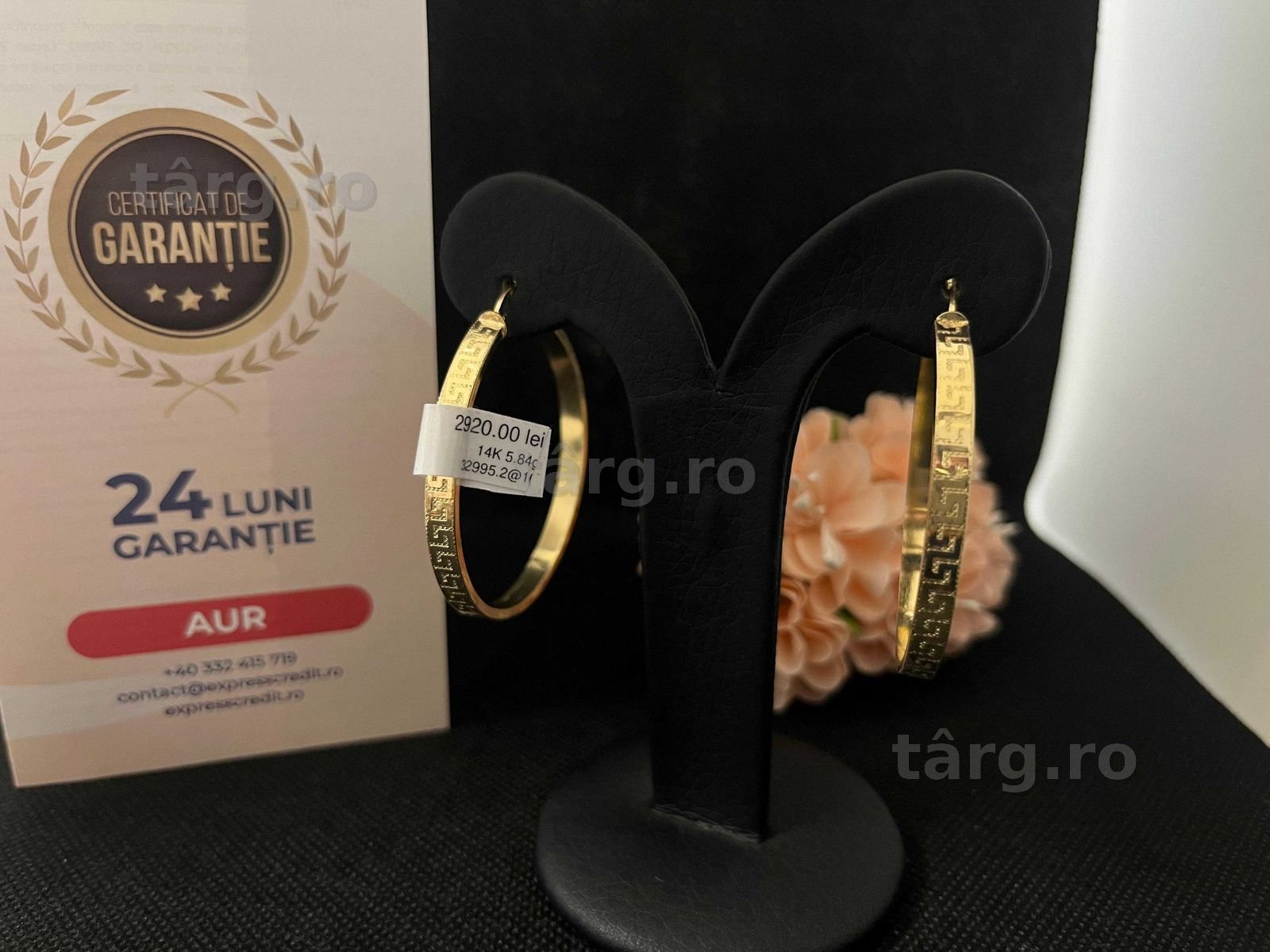 Cercei Aur 14k 5.84g (AG16 Moldova b32995.2)-Garantie 2 ani! 3