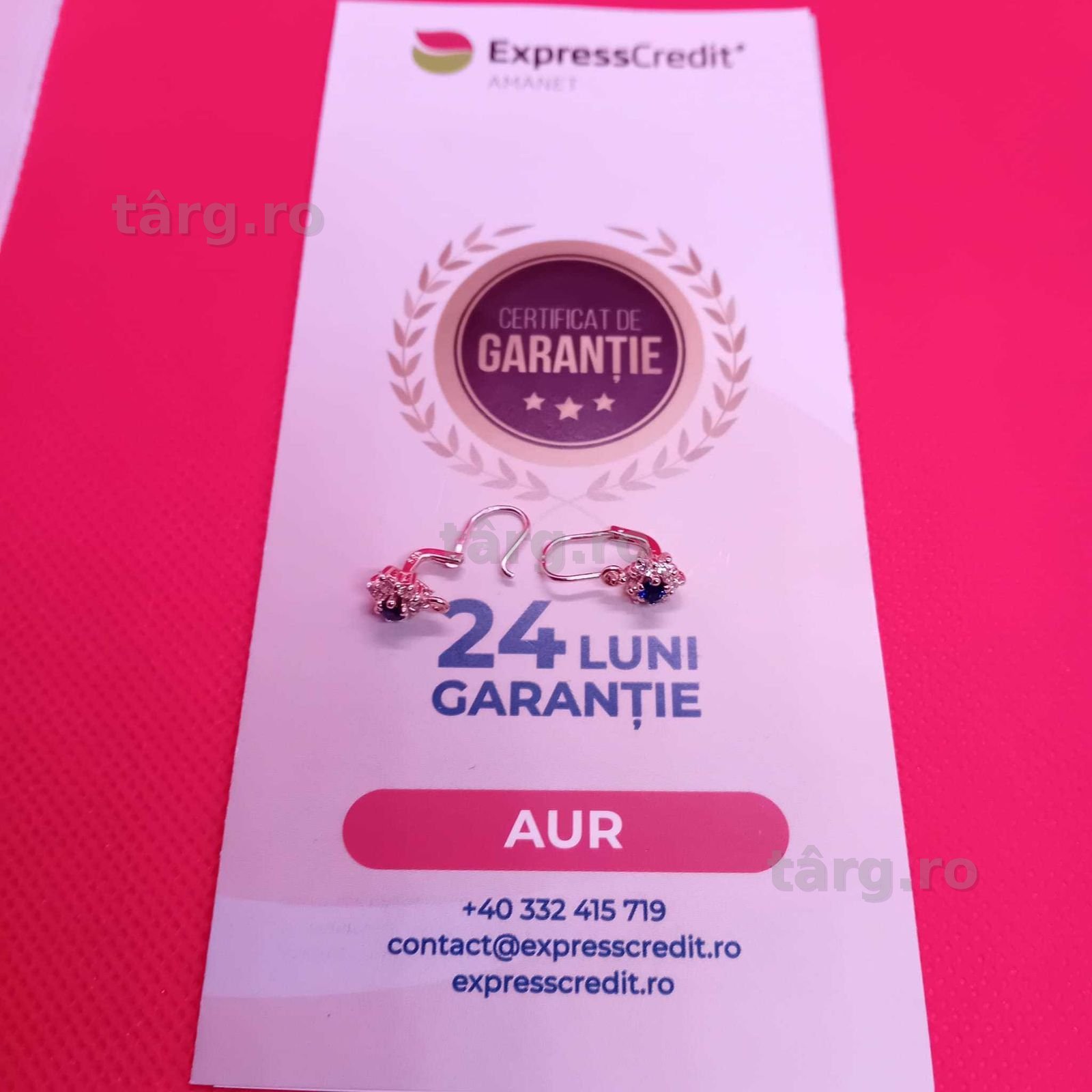 Cercei aur 14k 2.17 g (Ag4 Dacia B50973.2)-Garantie 2 Ani 3